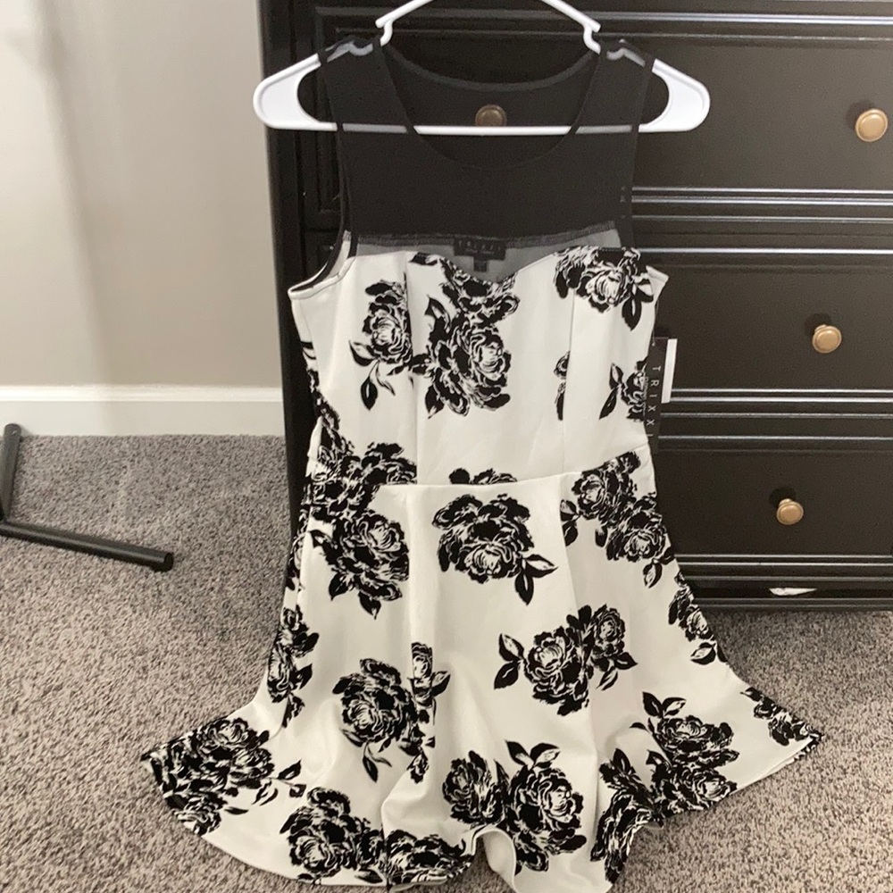 Women’s ivory/ black dress, Trixxi brand, new with tags